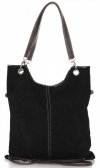 Bőr táska univerzális Genuine Leather fekete 517