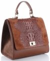 Bőr táska kuffer Genuine Leather barna 295