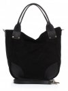 Bőr táska univerzális Genuine Leather fekete 811746