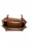 Bőr táska shopper bag Genuine Leather vörös 5013