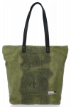 Bőr táska shopper bag Vittoria Gotti zöld V2380