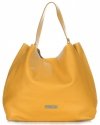Bőr táska shopper bag Vittoria Gotti sárga V230
