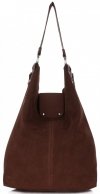 Bőr táska shopper bag Vittoria Gotti csokoládé V3292C