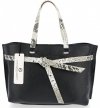 Bőr táska shopper bag Vittoria Gotti fekete V5635