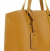 Bőr táska shopper bag Genuine Leather mustár 6047