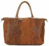 Bőr táska kuffer Genuine Leather vörös 1175