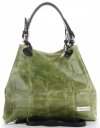 Bőr táska shopper bag Vittoria Gotti zöld V692754