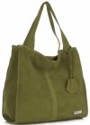 Bőr táska shopper bag Vittoria Gotti zöld V501