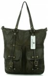Bőr táska shopper bag Vittoria Gotti palackzöld V3650