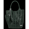 Bőr táska shopper bag Vittoria Gotti palackzöld B22