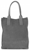 Bőr táska shopper bag Vittoria Gotti szürke V27A