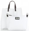 Bőr táska univerzális Genuine Leather fehér 691756