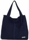 Bőr táska shopper bag Vittoria Gotti tengerkék V501