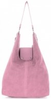 Bőr táska shopper bag Vittoria Gotti púderrózsaszín V3292C
