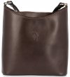 Bőr táska levéltáska Genuine Leather csokoládé 6001