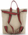 Bőr táska shopper bag Vittoria Gotti bézs V689746