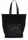 Bőr táska univerzális Genuine Leather fekete 808036