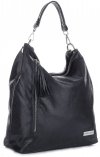 Bőr táska shopper bag Vittoria Gotti fekete V8420