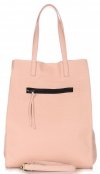Bőr táska shopper bag Vittoria Gotti púderrózsaszín V8622