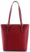 Bőr táska klasszikus Vittoria Gotti piros V7715