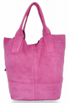 Bőr táska shopper bag Vittoria Gotti rózsaszín V5190