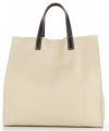 Bőr táska shopper bag Genuine Leather bézs 691756