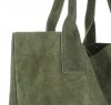 Bőr táska shopper bag Genuine Leather zöld 801