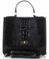 Bőr táska kuffer Genuine Leather fekete 295
