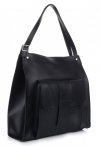 Bőr táska shopper bag Vittoria Gotti fekete 8286