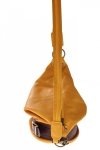 Bőr táska hátitáska Genuine Leather sárga 6010