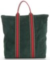 Bőr táska shopper bag Vittoria Gotti palackzöld V689746