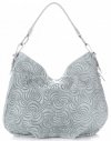 Bőr táska shopper bag Vittoria Gotti világosszürke V80013