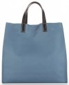 Bőr táska univerzális Genuine Leather kék 691756