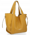 Bőr táska shopper bag Vittoria Gotti mustár P29