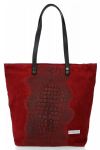 Bőr táska shopper bag Vittoria Gotti bordó V2380