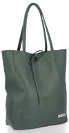 Bőr táska shopper bag Vittoria Gotti palackzöld V21E