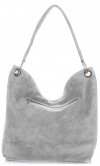 Bőr táska shopper bag Vittoria Gotti világosszürke V3821