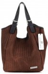 Bőr táska shopper bag Vittoria Gotti barna V80050