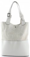 Bőr táska shopper bag Genuine Leather világosszürke 216