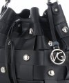 Bőr táska shopper bag Vittoria Gotti fekete V5867