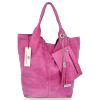 Bőr táska shopper bag Vittoria Gotti rózsaszín V5190