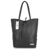 Bőr táska shopper bag Vittoria Gotti fekete V21E
