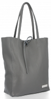 Bőr táska shopper bag Vittoria Gotti szürke V21E