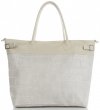 Bőr táska shopper bag Vittoria Gotti bézs V691622