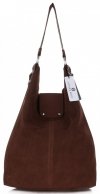 Bőr táska shopper bag Vittoria Gotti csokoládé V3292C