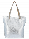 Bőr táska shopper bag Vittoria Gotti ezüst B24