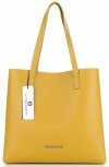 Bőr táska shopper bag Vittoria Gotti mustár V694150