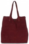 Bőr táska shopper bag Vittoria Gotti bordó V205454