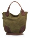 Bőr táska univerzális Genuine Leather zöld 811746