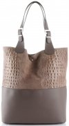 Bőr táska shopper bag Genuine Leather földszínű 216